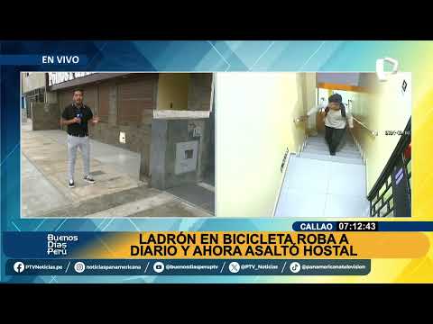 Callao: delincuente asalta hostal y escapa en bicicleta con televisor de pantalla plana