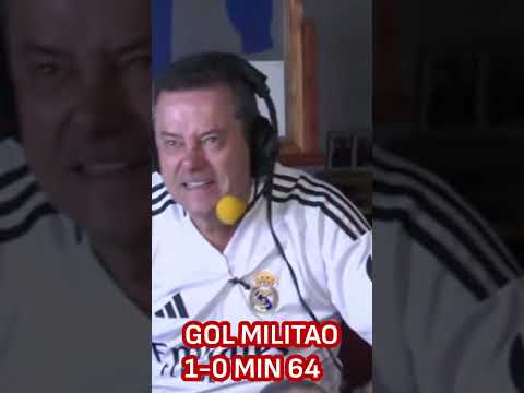 La DESCONTROLADA reacción de RONCERO con el GOL de MILITAO en el DERBI