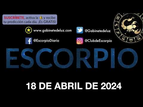 Horóscopo Diario - Escorpio - 18 de Abril de 2024.