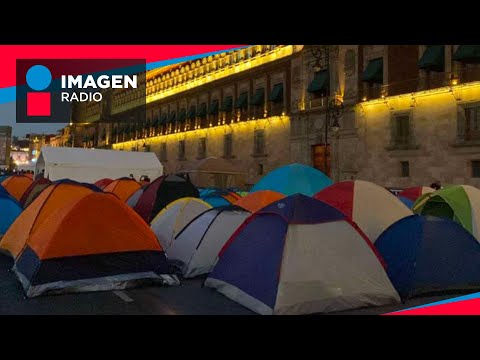 Reunión de la CNTE con el presidente López Obrador y el plantón en el Zócalo