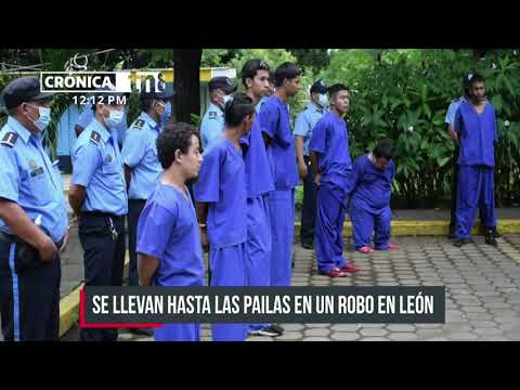 Delincuentes se llevan hasta las pailas en un robo en León - Nicaragua