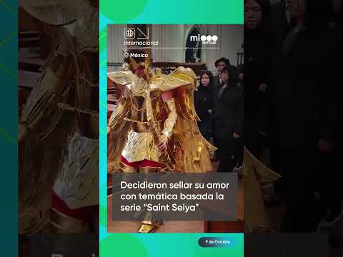 Un casamiento de Caballeros del Zodíaco en una iglesia