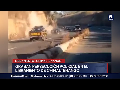 Persecusión terminó con un aparatoso accidente en el Libramiento de Chimaltenango
