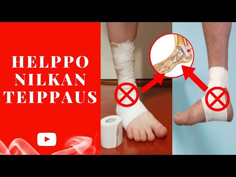 Helppo nilkan teippaus