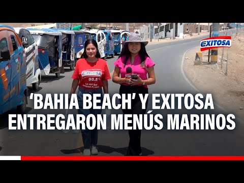 'Bahia Beach' y Exitosa entregaron menús marinos a los primeros conductores oyentes de los 95.5 FM