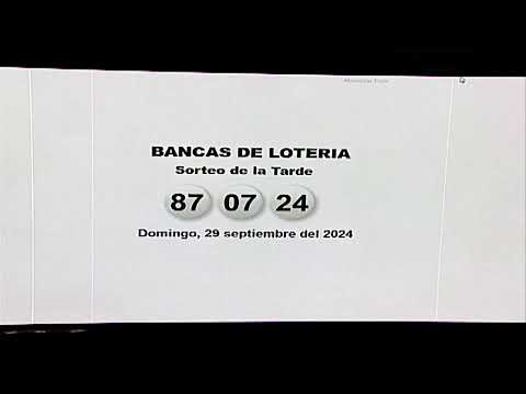 Sorteo de la tarde  29/09/24