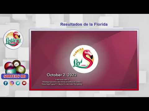 Florida #lottery  -  Domingo 2 de octubre  2022