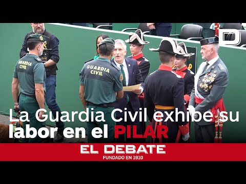 La Guardia Civil exhibe su labor en el desfile por la celebración de la Virgen del Pilar