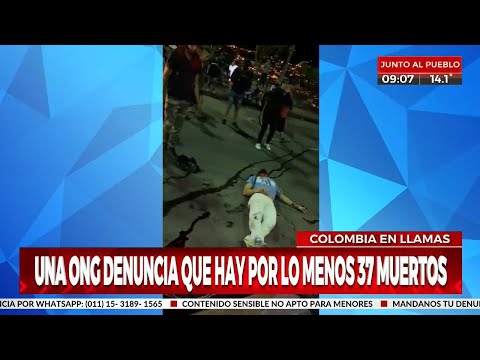 Arde Colombia: ONG denuncia al menos 37 muertos en el país