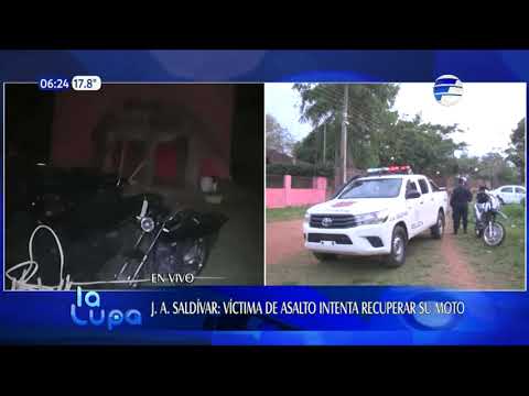 Víctima de asalto intenta recuperar su moto en J. Augusto Saldívar