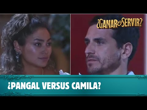 Pangal molesto con Camila por haberle dicho falso | ¿Ganar o Servir? | Canal 13