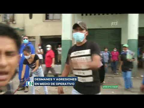 Desmanes y agresiones en medio de operativo en Guayaquil