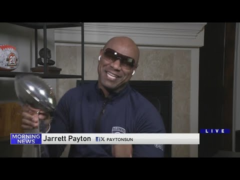 Jarrett Payton celebrates Bears win