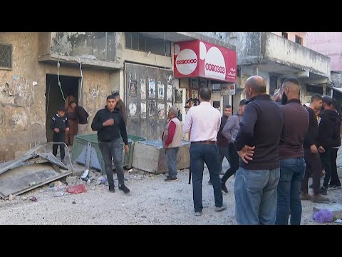 Aftermath of Israeli airstrike in West Bank