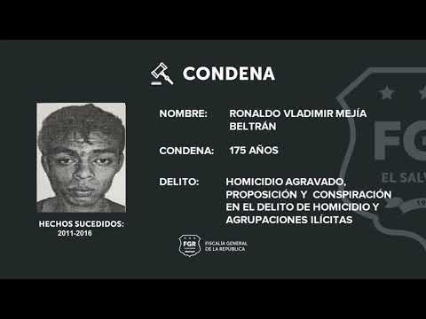 PANDILLEROS CONDENADOS HASTA CON 200 AÑOS DE PRISIÓN EN EL SALVADOR