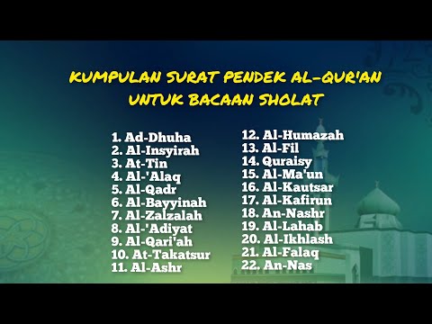 Kumpulan Surat Pendek Al-Qur'an ❤ Untuk Bacaan Sholat