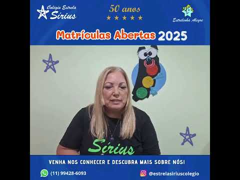 Matrculas Abertar 2025 -Coordenadora do Fundamental I - Regina - Colgio Estrela Sirus. So Paulo, SP