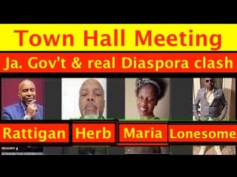 Town Hall Meeting. Ja Gov't and the real   Diaspora  group clash
