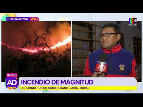 Incendio de magnitud pone en alerta al Parque Tunari