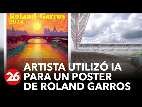 Francia | Artista utilizó inteligencia artificial para hacer póster de Roland Garros