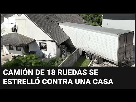 Camión de 18 ruedas se estrella contra una casa en Texas: el conductor murió en el lugar