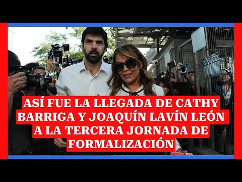 Así fue la llegada de Cathy Barriga y Joaquín Lavín León a la tercera jornada de formalización