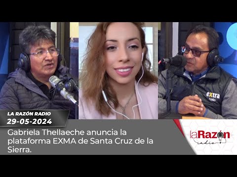 Gabriela Thellaeche anuncia la plataforma EXMA de Santa Cruz de la Sierra.