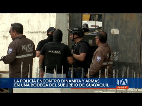 Varias armas de fuego fueron encontradas por la Policía en una bodega en el suburbio de Guayaquil