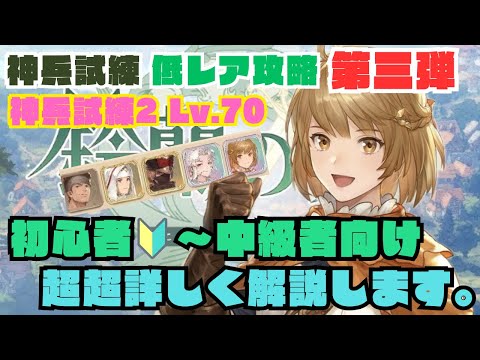 【鈴蘭の剣】神兵試練2Lv.70を低レア攻略!!初心者🔰向けに詳しく解説【第三弾】