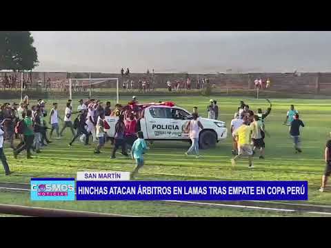 San Martín: hinchas atacan árbitros en Lamas tras empate en Copa Perú