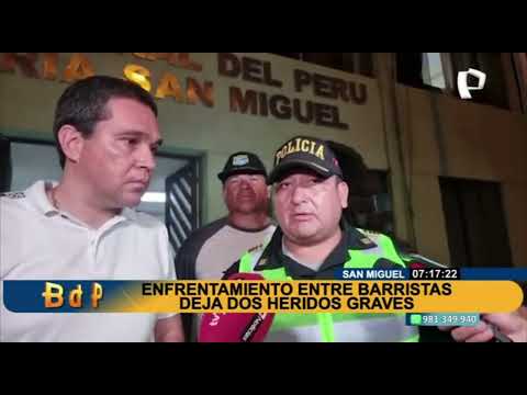 San Miguel: pelea entre barristas de la 'U' y Alianza Lima deja dos heridos de gravedad