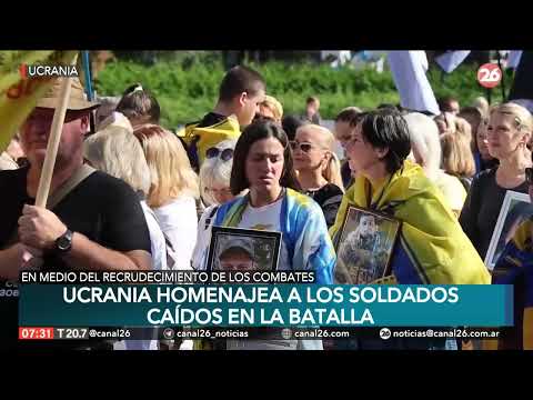 Ucrania homenajea a los soldados caídos en la batalla