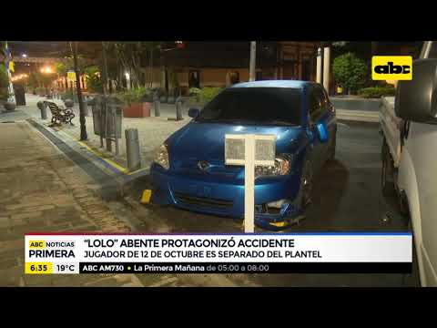 El futbolista Lolo Abente protagonizó accidente