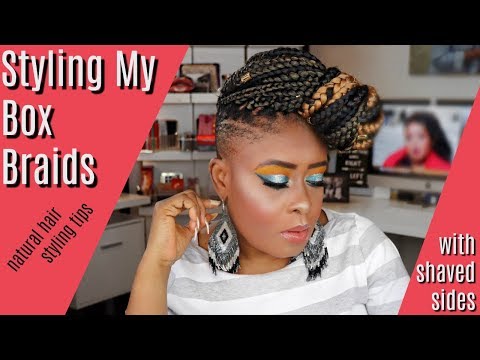 How To S Wiki 88 How To Style Box Braids With Shaved Sides