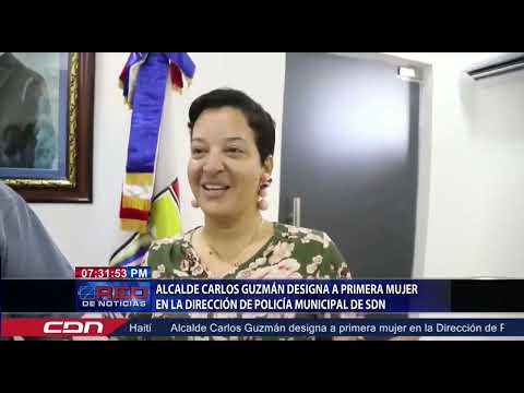 Alcalde Carlos Guzmán designa a primera mujer en la dirección de Policía Municipal de SDN