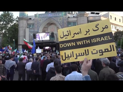 Hardliners gather in Tehran streets to endorse Iran's recent attack against Israel