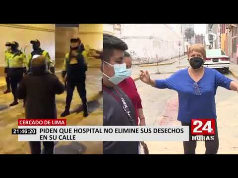 Cercado de Lima: vecinos piden que Hospital San Bartolomé no elimine sus desechos en su calle