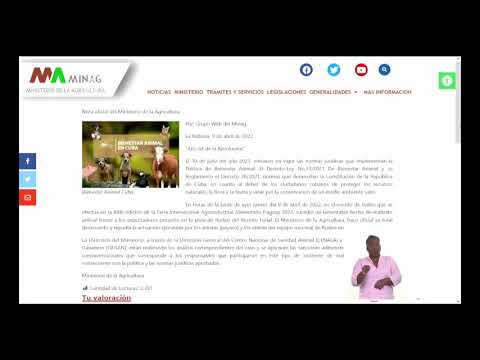 Ministerio de la Agricultura de Cuba, en contra del maltrato animal