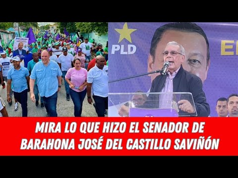 MIRA LO QUE HIZO EL SENADOR DE BARAHONA JOSÉ DEL CASTILLO SAVIÑÓN