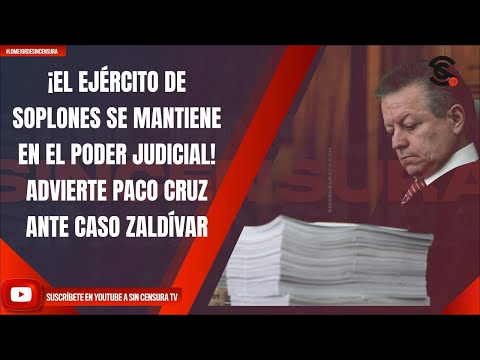 ¡EL EJÉRCITO DE SOPLONES SE MANTIENE EN EL PODER JUDICIAL! ADVIERTE PACO CRUZ ANTE CASO ZALDÍVAR