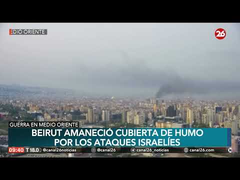 Líbano amanece cubierto de humo y fuego por el mayor ataque del Ejército israelí