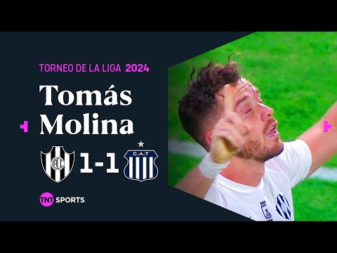 Tomás #Molina igualó el partido para #CentralCórdoba frente a #Talleres