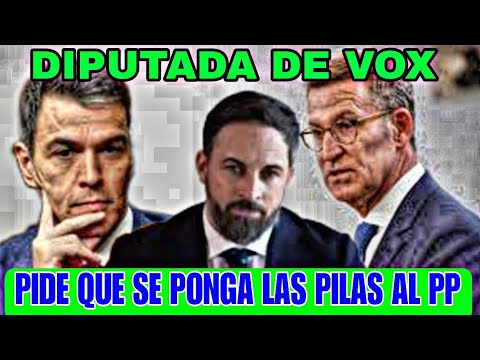 DIPUTADA DE VOX PIDE ACCIÓN AL PP CONTRA PEDRO SÁNCHEZ, son unos tibios y acomplejados