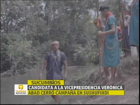 Candidata a la vicepresidencia Verónica Abad cerró campaña en Sushufindi