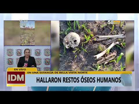 Hallaron restos óseos humanos