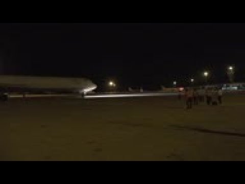 A plane carrying Chinese virus aid arrives in Damascus