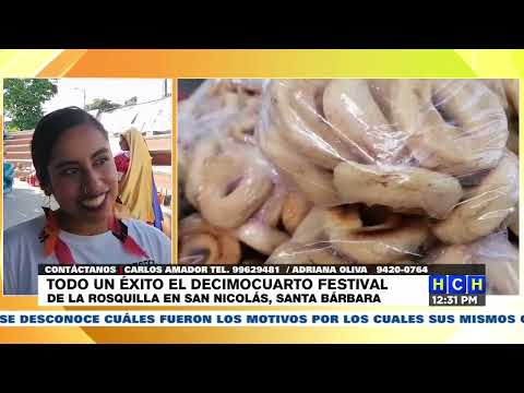 Todo un éxito el decimocuarto festival de la rosquilla en San Nicolás, Santa Bárbara