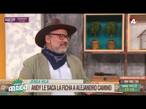 Vamo Arriba -  Andy le saca la ficha a Alejandro Camino en el Jenga Vila