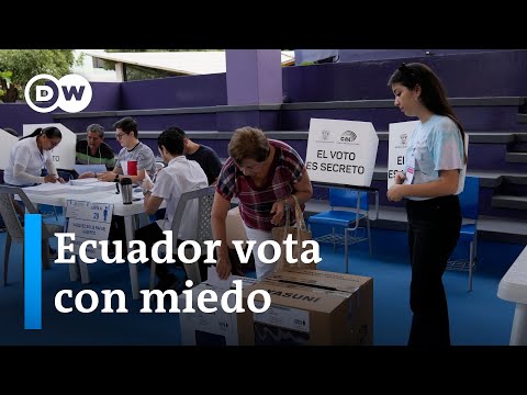 Chalecos antibalas, cascos y fuerte resguardo en comicios de Ecuador bajo ola de violencia