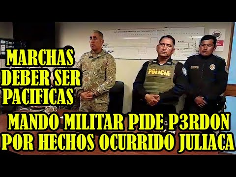 ALTOS MANDOS MILITARES Y POLICIAS PIDEN QUE MARCHAS SEAN DE ACUERDO LEY SIN AT3NTAR PROPIEDADES